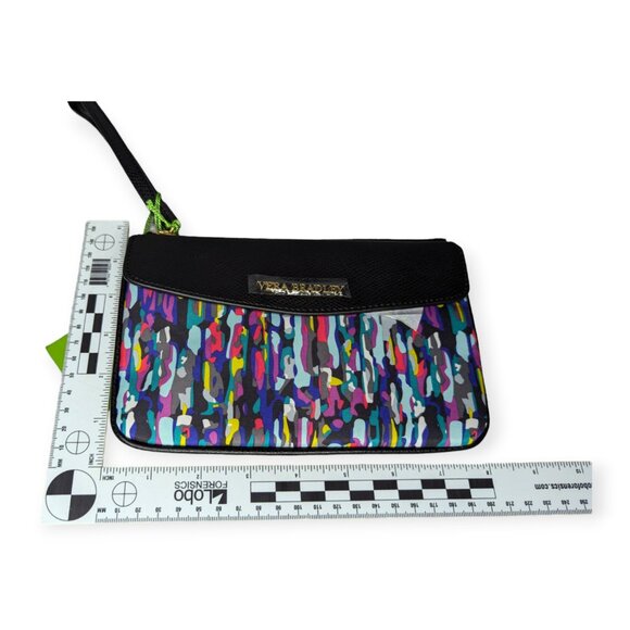 NWT Vera Bradley Watercolor Brushstrokes Leather Envelope Wristlet Wallet - Picture 7 of 7